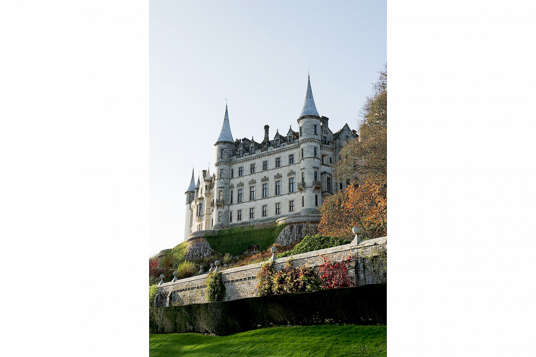 Golspie image: Fairytale Dunrobin Castle with spires and elaborate gardens.