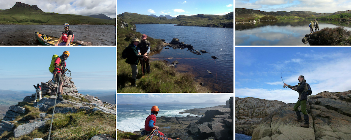 Tim Hamlet/Hamlet Mountaineering and Stewart Yates/Assynt Fly Fishing sharing their passion for the outdoors