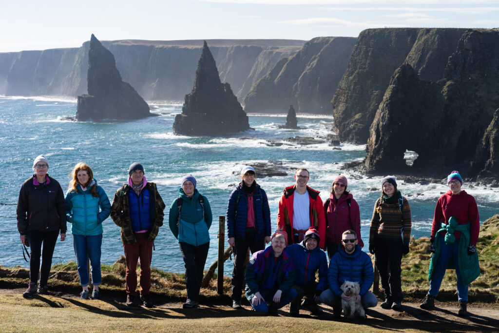 Duncansby Stacks rising from the North Sea, viewed from the coastal path near John O’Groats.