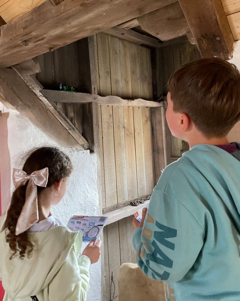 Children enjoying the family friendly tour and activities at the John O'Groats Mill, Caithness, North Highlands.