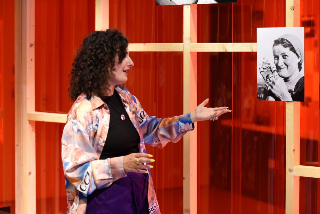 Local artist Joanne Coates showcasing her exhibit, Red Herring, at Timespan Museum, Helmsdale, which explores overlooked histories of women’s labour and class solidarity through the legacy of the Herring Girls—an itinerant all-female workforce central to the fishing industry between the 18th and 20th centuries.