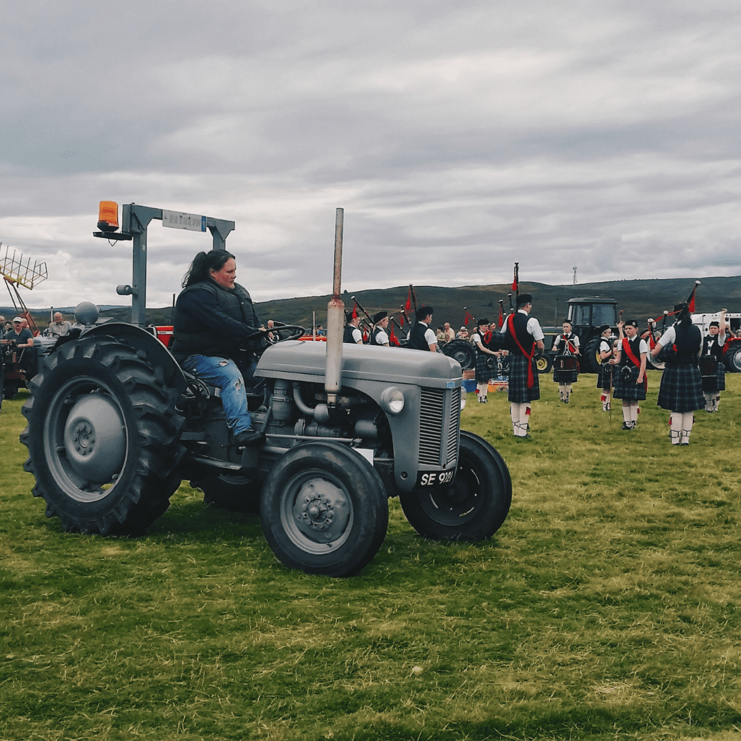 Tractor showing at traditional Crofters Show, Lairg, Central Sutherland, North Highlands