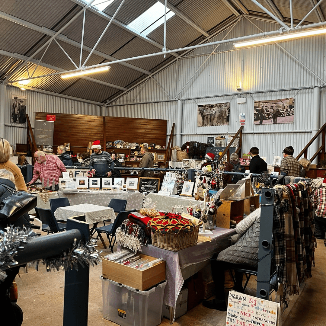 Locals selling crafts and produce at Rogart Mart, Central Sutherland, North Highlands