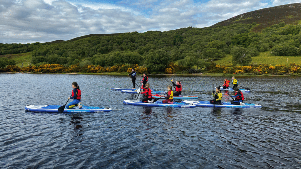 Paddleboarding on Loch Brora with Sutherland Adventure Company