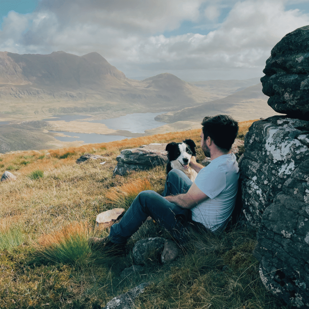 Stac Pollaidh Walker and dog