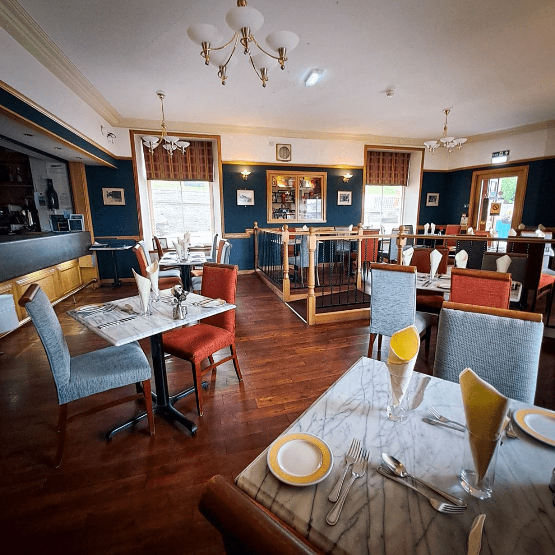 The inside of No.1 Bistro, located next to Mackays Hotel in Wick, Scotland