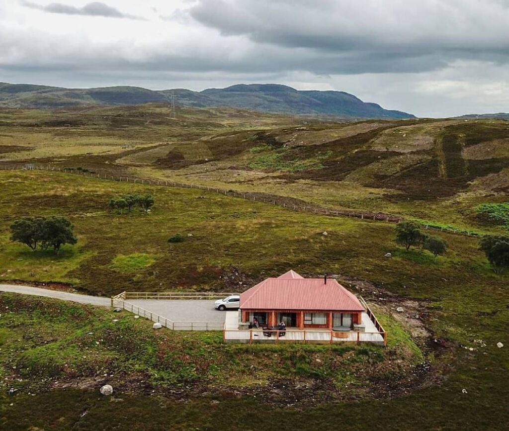 A house set within the North Highland hills