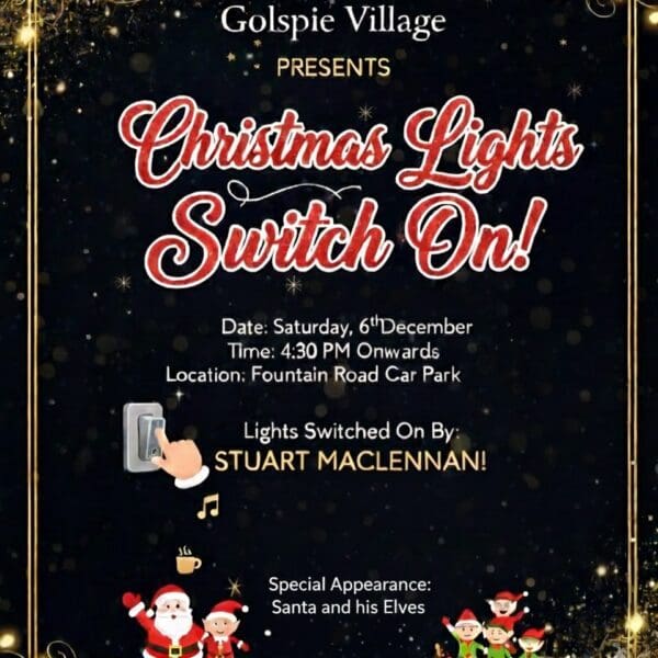 Christmas Light switch on at Golspie