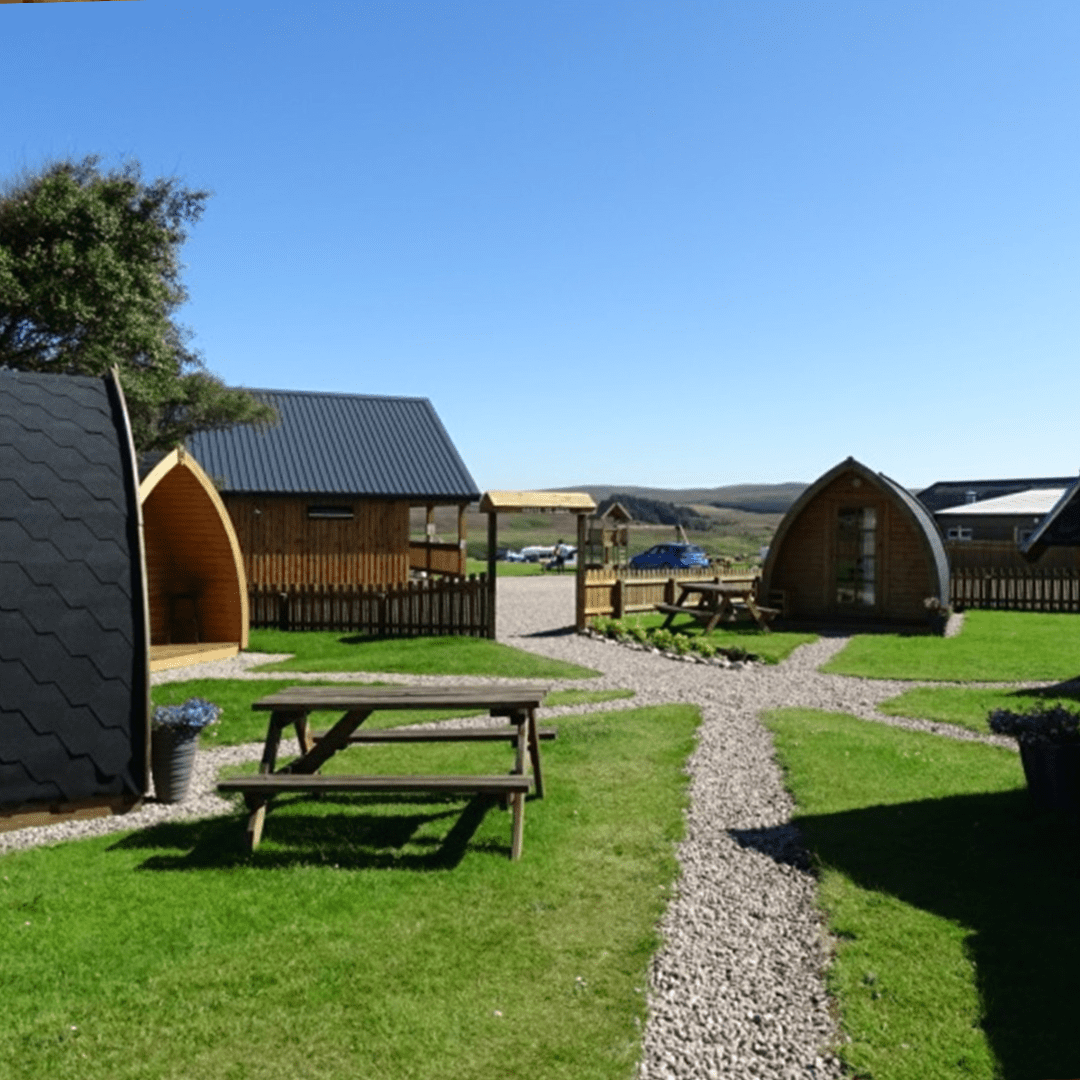 North Coast Touring Park, Pods, Melvich, North Coast 500, Sutherland, places to stay North Highlands