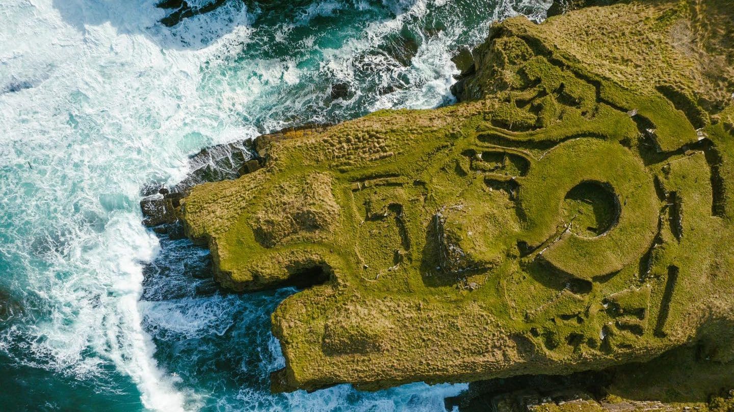 Nybster Broch, a well-preserved, spectacular Iron Age settlement, one of the best in Caithness. Photo: SB Photography