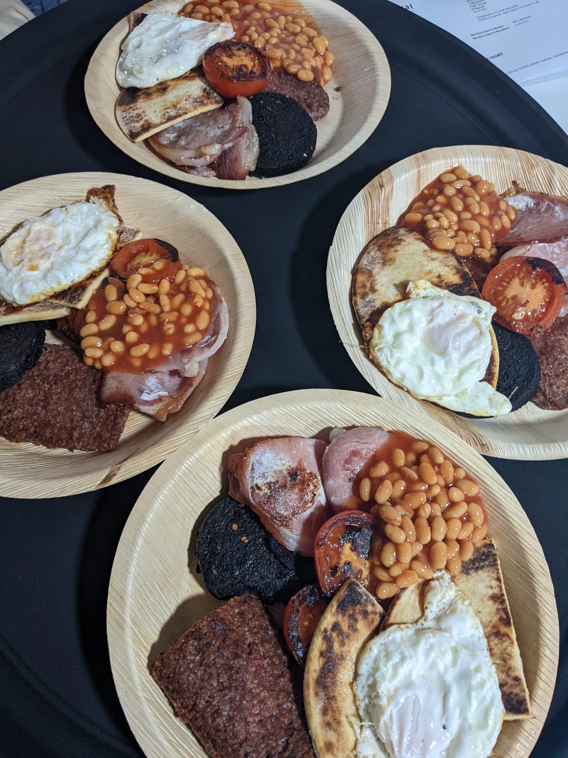 A full-cooked breakfast fry up from Mr Eddy's Café in North Caithness, Highlands.