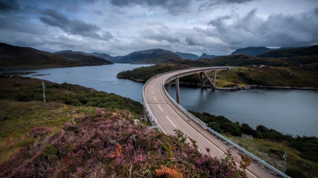 Kylesku Bridge, Romantic views in Sutherland, North Coast 500