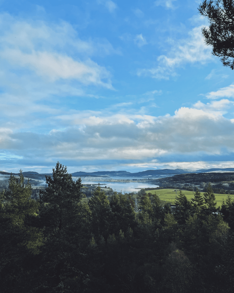 Kyle of sutherland view from the top of a hill, the estuary can be seen in the distance. in Sutherland, North Highlands
