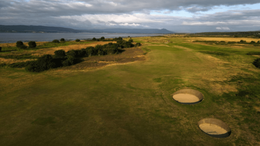 Two sand pits in the Struie Golf Course, in Dornoch, North Highlands
