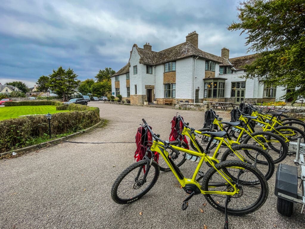 Cycling tour of the North Coast 500 with 42 Cycling at the Royal Marine in Brora. 