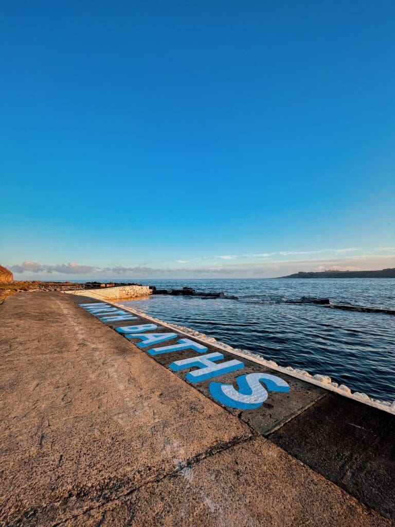 The view of the sea from the North Baths in Wick, in the North Highlands