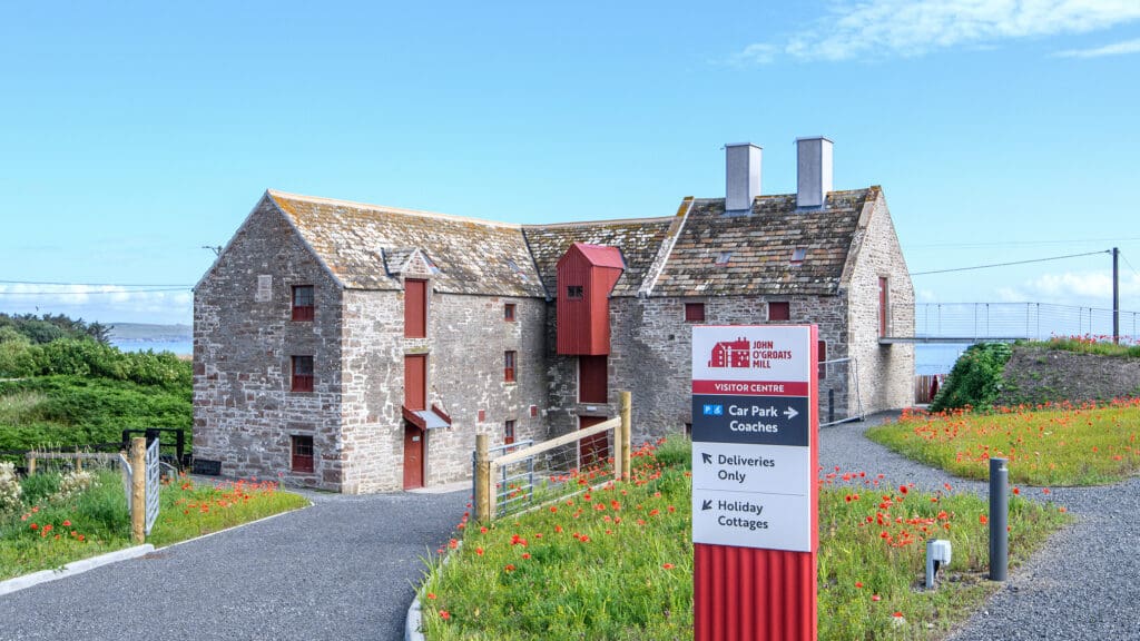 John O'Groats Mill Visitor Centre exterior. A hidden gem on the North Coast 500.