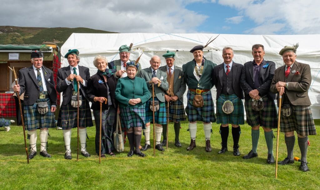 The Chieftain parade at Helmsdale Highland Games, an annual Summer event in the North Highlands