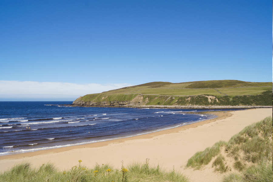Melvich Bay near Strathy omn the NC500 on a sunny day 