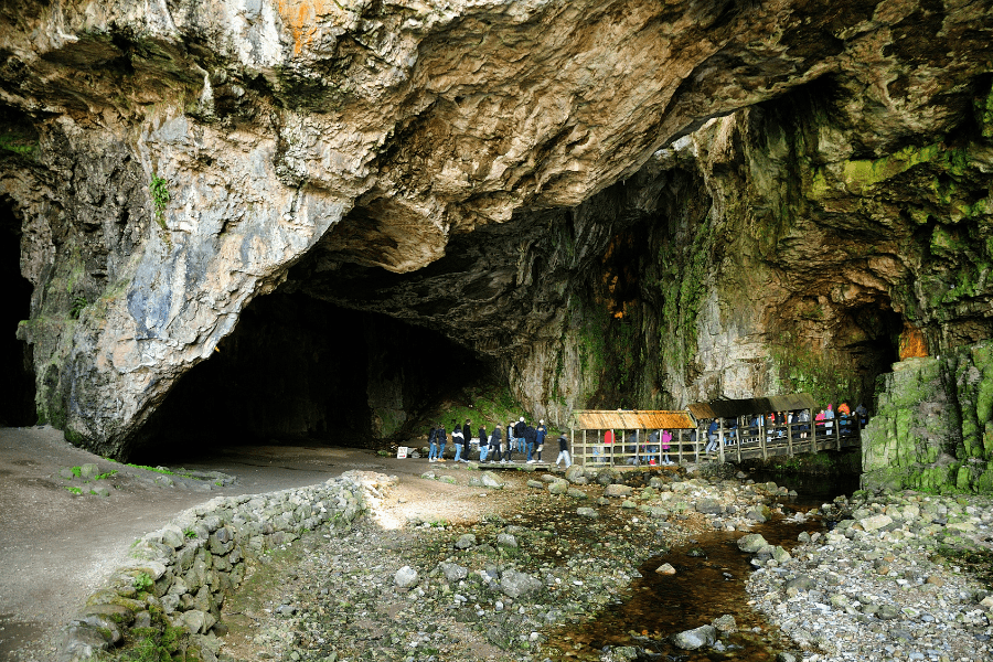 Visitors in Smoo Cave, Durness