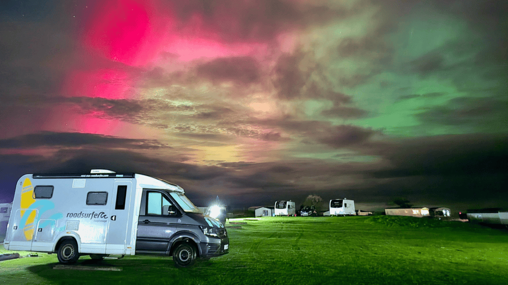 Dornoch Caravan and Camping Park under Northern Lights